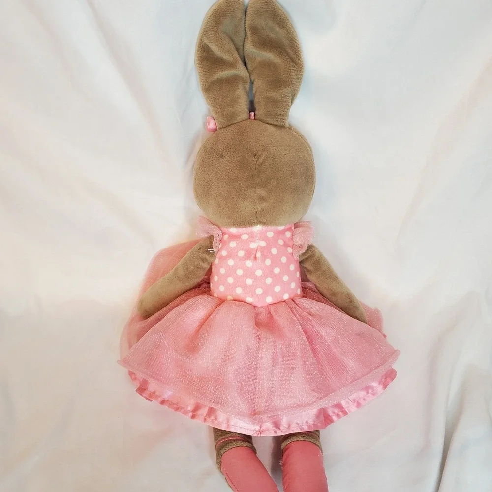 Spark Create Imagine Gray Bunny Rabbit Rattle Plush‎ Ballerina Doll Pink Dress